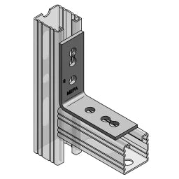 MEFA Winkel 4-Lo. C-Profil 45, 90 Schenkel 102,5 x 102,5 mm – 08140500