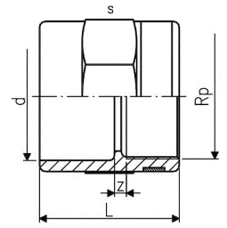 FISCHER GEORG GF Übergangsmuffe PP-H d 63x2" IG – 727910211