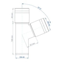 POLOPLAST PO Abzweig POLO-KAL XS DN 40/40/67Grad – 102207