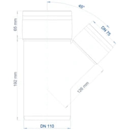 POLOPLAST PO Abzweig POLO-KAL 3S DN 110/75/45Grad – 102649