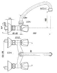 SCHMIEDL GS Spültischbatterie 1/2" Atmos Glasklar – GS1401P
