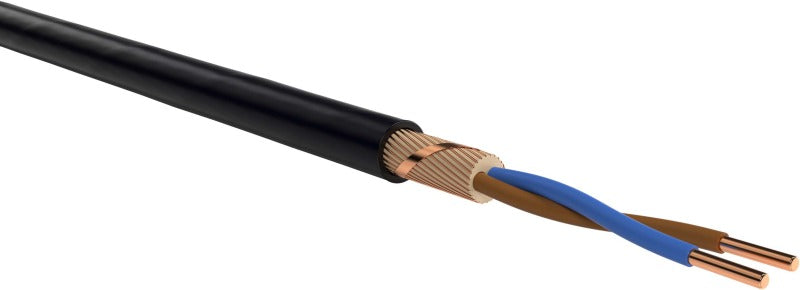 PVC-isolierte Starkstromkabel mit konzentrischem Leiter NYCY 4X1,5 RE/1,5 SW Eca Schnittlänge