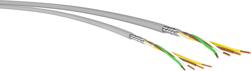 Elektronik-Steuerleitung mit Abschirmung aus verzinntem Kupfergeflecht LiYCY 7X1 GR Eca Schnittlänge