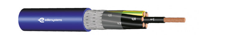 PVC-Steuerleitung geschirmt für eigensichere Stromkreise mit blauem Außenmantel YSLCY (blau) eigensicher EB 4X0,75 BL Eca Trommel 500 m