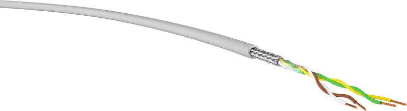 Elektronik-Steuerleitung mit Abschirmung aus verzinntem Kupfergeflecht LiYCY paarig 2X2X0,75 GR Eca Ring 50 m