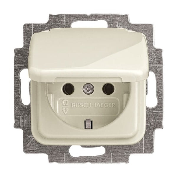SCHUKO Steckdosen-Einsatz mit Klappdeckel weiß - Duro 2000SI – 2CKA002018A0596