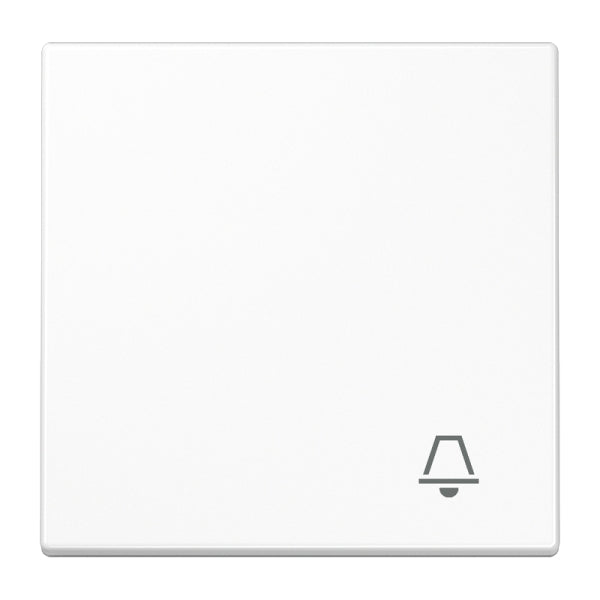 Wippe 1fach, Symbol Klingel, Duroplast, Serie LS, alpinweiss – LS990KWW