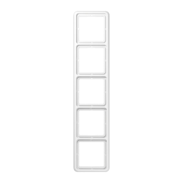 Rahmen 5fach, senkrechte und waagerechte Montage, Duroplast, CD500, alpinweiss – CD585WW