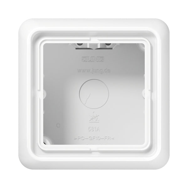 Aufputz-Kappe 1fach, Serie CD, alpinweiss – CD581AWW