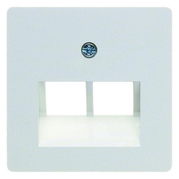 Zentralplatte für RJ45 2fach polarweiß – 146909