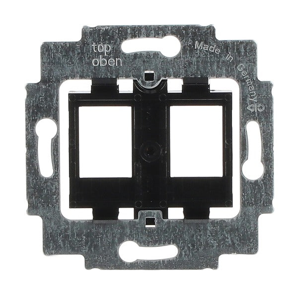 Tragring mit Sockel Modular-Jack-Einsatz gerade Ausführung 2-fach schwarz – 2CKA001753A8063