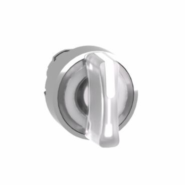 Leuchtwahlschalter Frontelement XB4, Metall, 22mm, ws, für LED, 3 Stell., Mi ras – ZB4BK1513