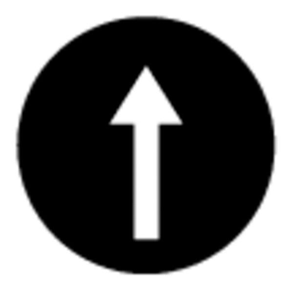 Tastenplatte, flach schwarz, Symbol Pfeil – 218173