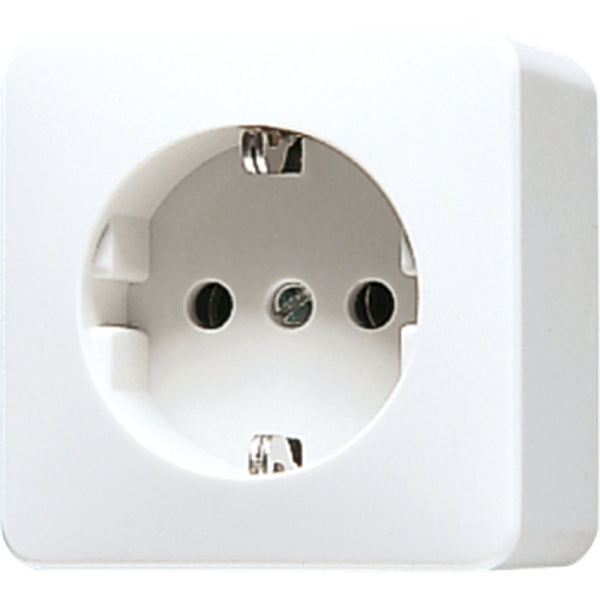 SCHUKO-Steckdose, 16 A 250V ~, 47 mm, AP 600, alpinweiss – 620AWW