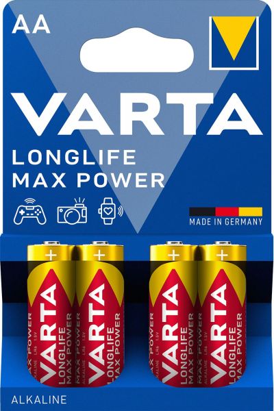 Batterie Longlife MaxPower Alka. AA Mignon LR6 1.5V 1Bli=4St – 4706101404