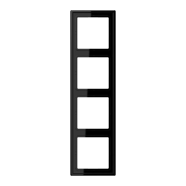 Rahmen 4fach, senkrechte und waagerechte Montage, Duroplast, LS990, schwarz – LS984SW