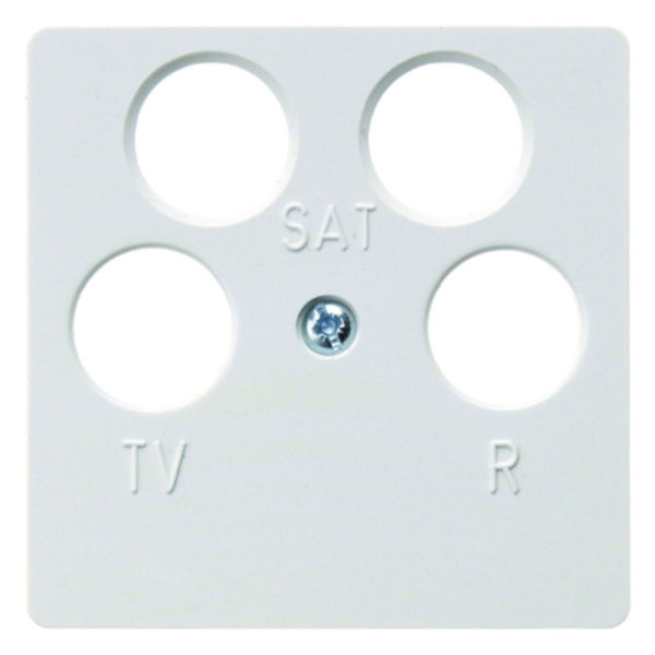 Zentralplatte für 4fach Antennendose polarweiß – 148409