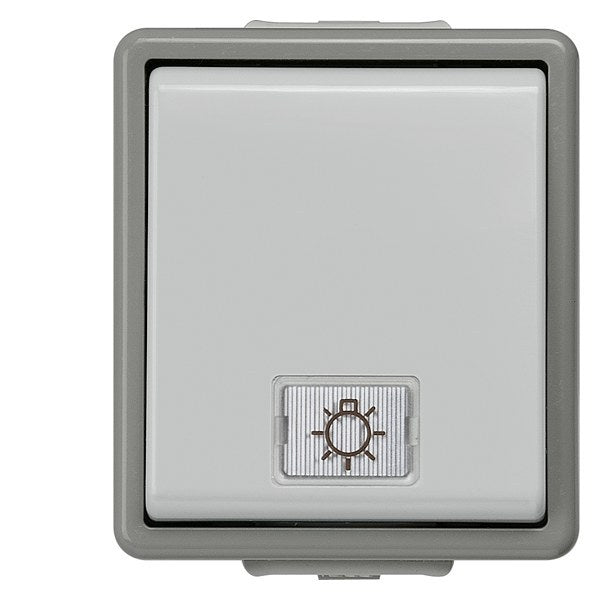 DELTA fläche IP44, AP dunkelgrau/hellgrau Wechselschalter, 10A 250V 66x 75mm,. – 5TA4716