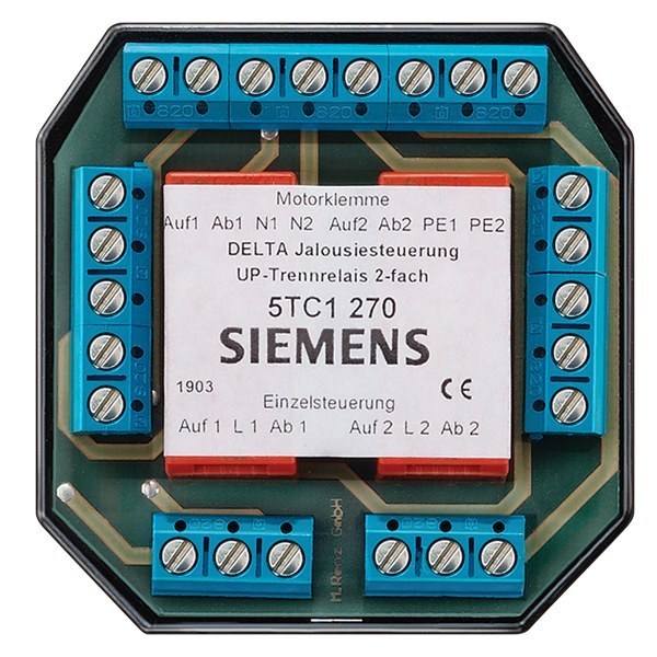 DELTA Jalousiesteuerung UP-Trennrelais 2-fach mit Einzelsteuerung AC 230V, 8A (AC 1) – 5TC1270