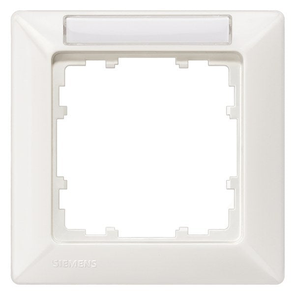 DELTA line, titanweiß Rahmen, 1-Fach, 80x 80mm mit Beschriftungsfeld – 5TG25511
