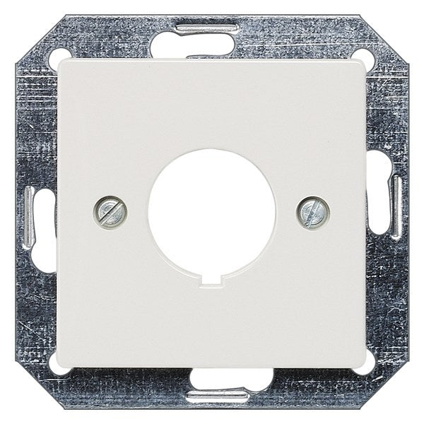 DELTA i-system Abdeckplatte f. Einbaubefehlsgeräte Durchmesser 22,5mm, titanweiß – 5TG2568