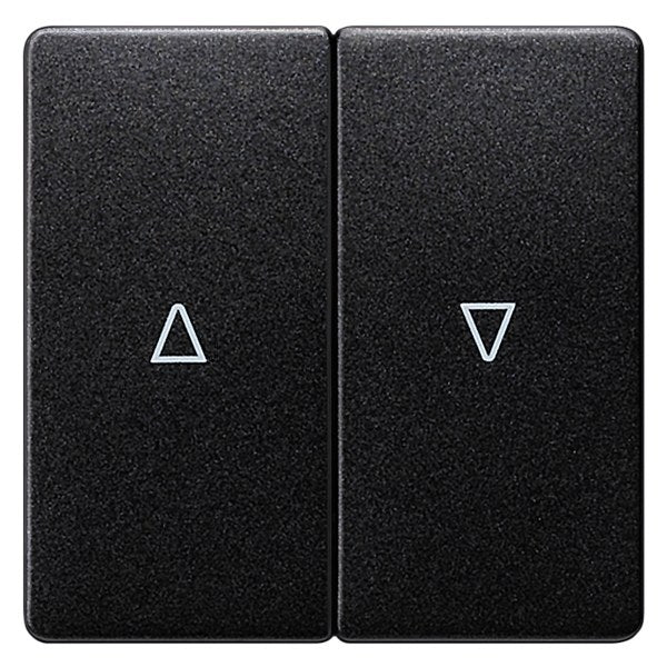 DELTA i-system Wippe 2-fach mit Jalousiesymbolen Auf/Ab, carbonmetallic – 5TG6234