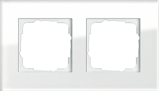 GIRA Rahmen 2fach Esprit Glas weiß – 021212