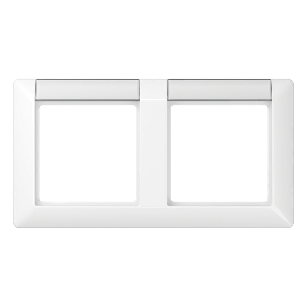 Rahmen 2fach, mit Schriftfeld, waagerechte Montage, Duroplast, AS500, – AS5820NAWW