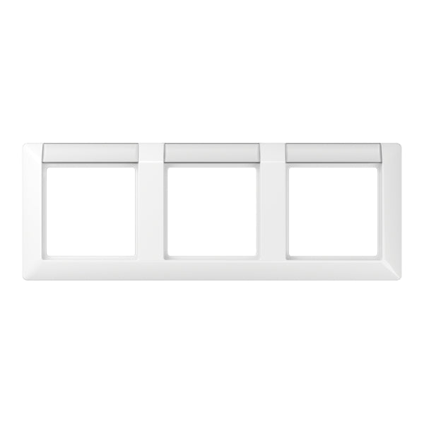 Rahmen 3fach, mit Schriftfeld, waagerechte Montage, Duroplast, AS500, – AS5830NAWW