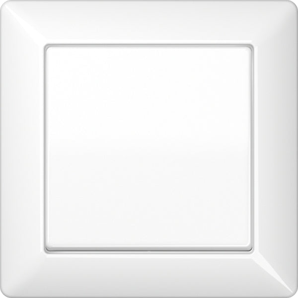Wippe 1fach, mit Rahmen, Duroplast, Serie AS, alpinweiss – AS590WW