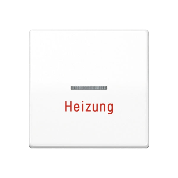 Wippe 1fach mit Lichtleiter, Heizung, Duroplast, Serie AS, alpinweiss – AS591HWW