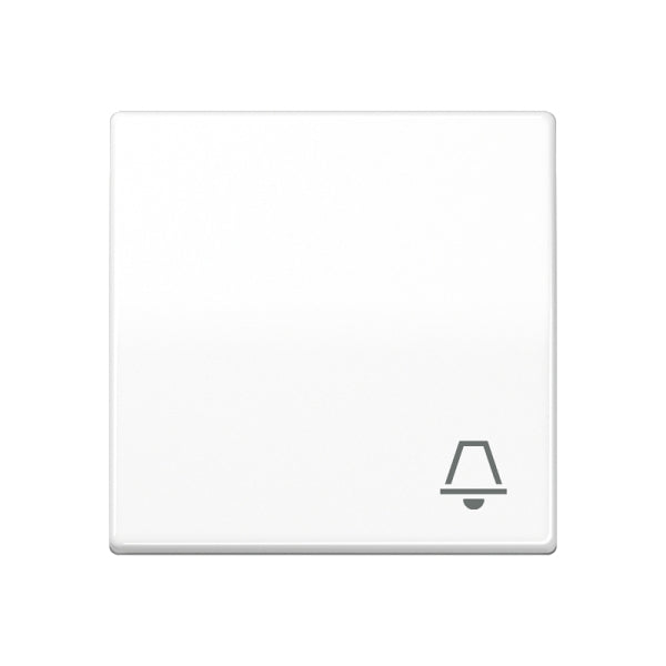 Wippe 1fach, Symbol Klingel, Duroplast, Serie AS, alpinweiss – AS591KWW