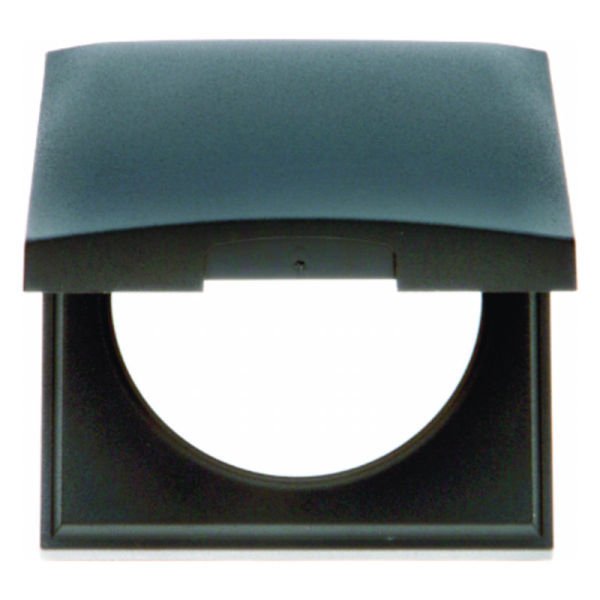 INTEGRO Flow Rahmen 1fach mit Klappdeckel anthrazit – 918282505
