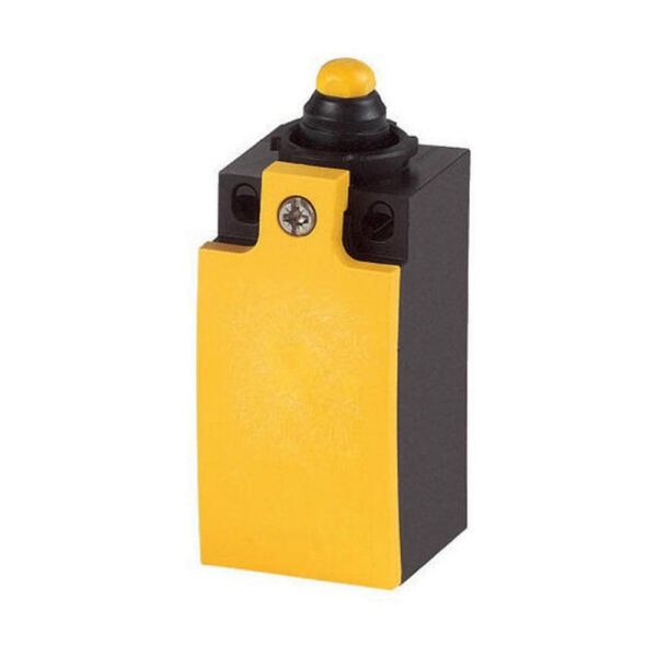 Positionsschalter, Kuppenstößel, Basisgerät, erweiterbar, 1 S, 1 Ö, Sprungschaltglied - ja, Cage-Clamp, gelb, Kunststoff, -25 - +70 °C – 266105