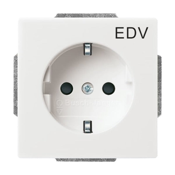 SCHUKO Steckdosen-Einsatz Safety+ mit Aufdruck EDV studioweiß - Plattform 63 – 2CKA002013A5268