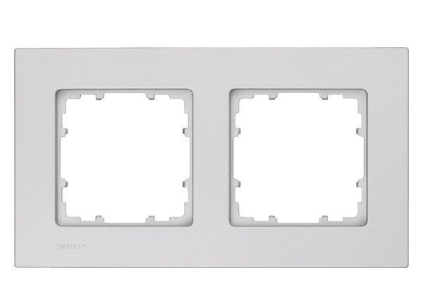 DELTA miro Rahmen 2-fach Farbe aluminiummetallic Abmessungen 161x 90mm – 5TG11121