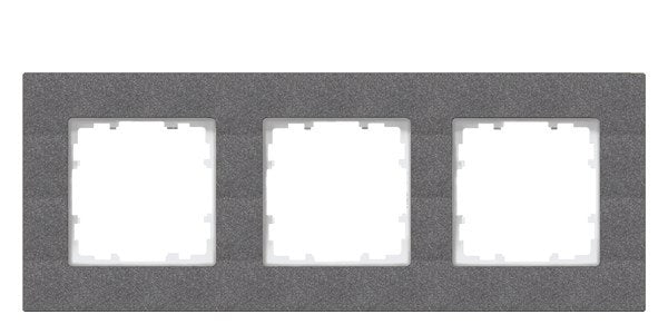 DELTA miro Rahmen 3-fach Farbe carbonmetallic Abmessungen 232x 90mm – 5TG11132