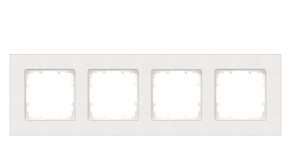 DELTA miro Rahmen 4-fach Farbe titanweiß Abmessungen 303x 90mm – 5TG11140
