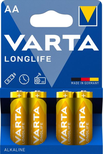 Batterie Longlife Alkaline AA Mignon LR6 1.5V 1Bli=4Stk – 4106101414