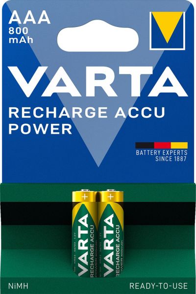 Akku Recharge Power Nickel-Hyd AAA HR03 1.2V 800mAh 1Bli=2St – 56703101402