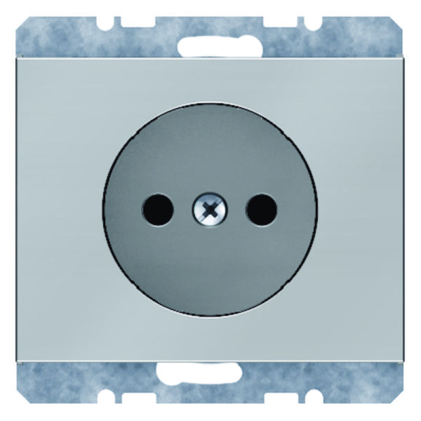 K.5 Steckdose ohne Schutzkontakt Edelstahl lackiert – 6167157004