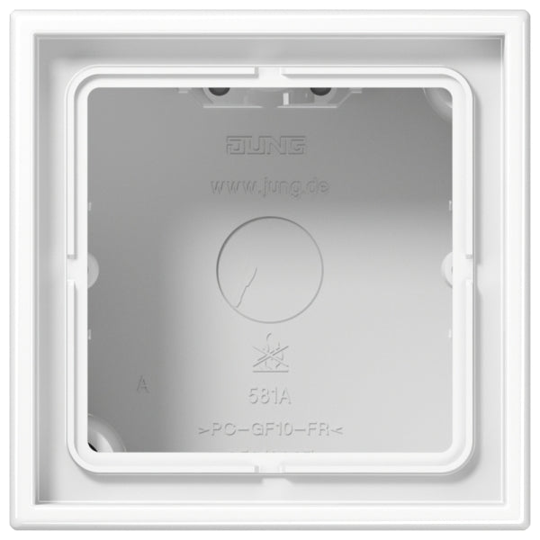 Aufputz-Kappe 1fach, Serie LS, alpinweiss – LS581AWW
