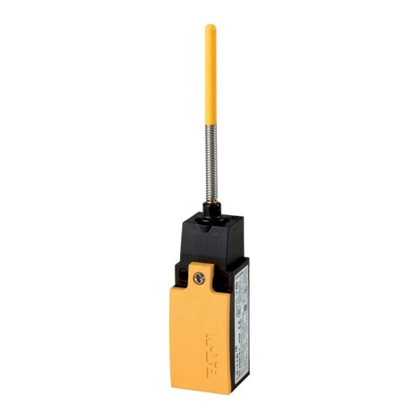 Positionsschalter, Federstab, Komplettgerät, 1 S, 1 Ö, Sprungschaltglied - ja, Cage-Clamp, gelb, Kunststoff, -25 - +70 °C – 266104