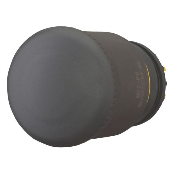 HALT-/STOPP-Taste, RMQ-Titan, Pilzform, 38 mm, unbeleuchtet, Zugentriegelung, schwarz, gelb, RAL 9005 – 225528
