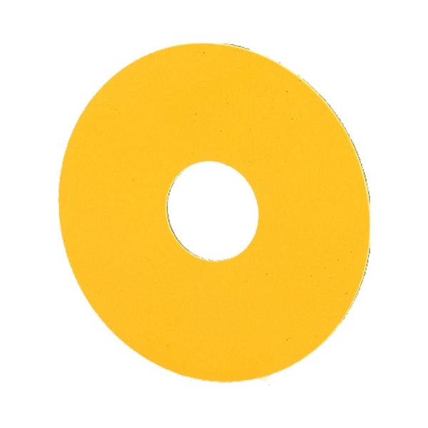 Schild, NOT-AUS, gelb, D = 90 mm, blanko – 216464