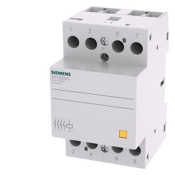 INSTA-Schütz mit 4 Schließern Kontakt für AC 230V, 400V 63A Ansteuerung AC 24V – 5TT58502