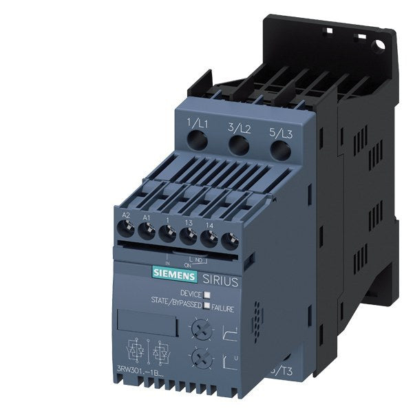 Sanftstarter S00, 17,6A, 7,5kW/400V, 40 Grad, AC200-480V, AC/DC110-230V – 3RW30181BB14