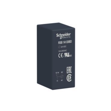Interface-Relais RSB, 1 W, 12 A, 24 VDC – RSB1A120BD