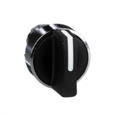 Wahlschalter Frontelement XB4, Metall, 22mm, schwarz, 3 Stell., rastend – ZB4BD3