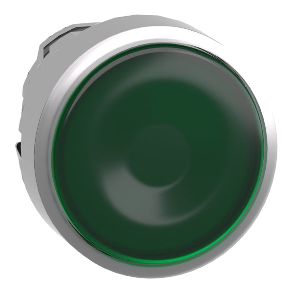 Leuchtdrucktaster Frontelement XB4, Metall, 22mm, grün, tastend, für LED – ZB4BW333